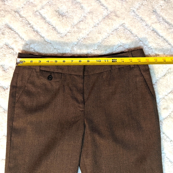 J. Crew Brown Wool/Spandex Straight Leg Favorite Fit Pants, 6 - Picture 4 of 7